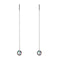 Rainbow Supernova | .925 Sterling Silver | Galaxy Glass Chain Drop Threader Earrings